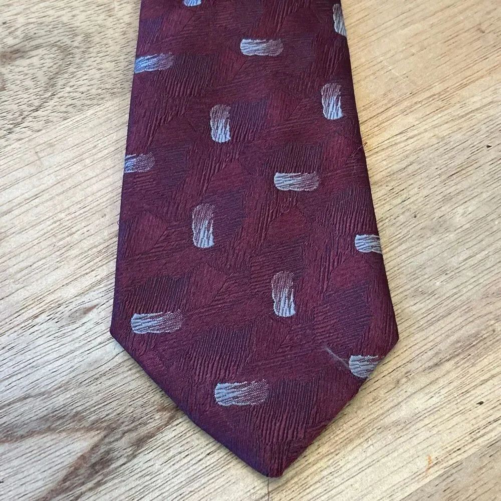 Vintage Yves Saint Laurent burgundy tie